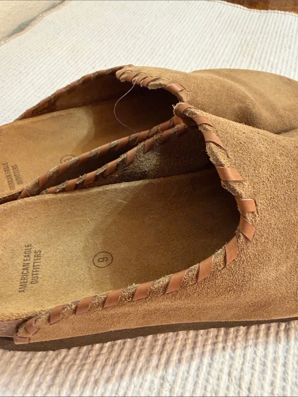 American Eagle Outfitters Brown Suede Braided Slide - Picture 5 of 6